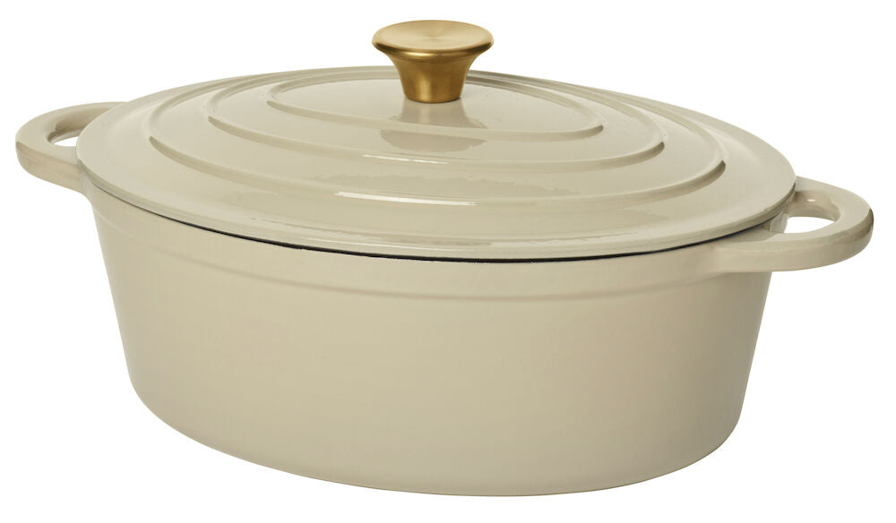 Gjutjärnsgryta 5 l Beige Gjutjärn
