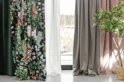 Gardinlängd Viola 135x240 cm Dusty Pink Polyestersammet 1-pack