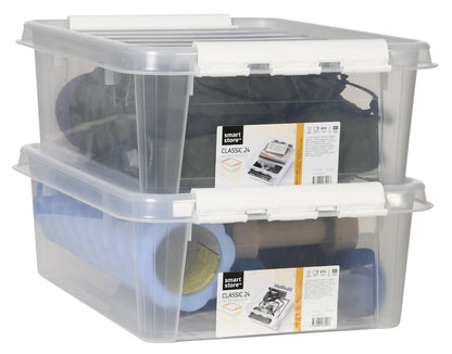 Förvaringslåda med lock Smartstore 50x39x18 cm, 21 l Classic 24