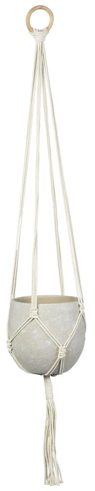 Växthållare 90 cm Makramé Vit