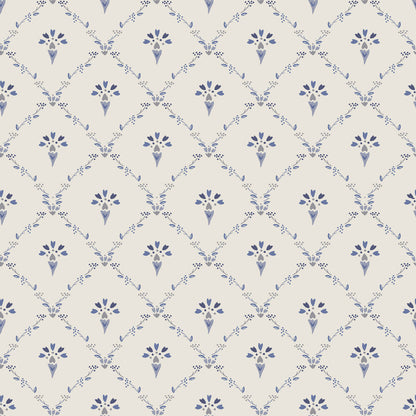 Tapet Classic 10x0,53 m Blåklint Blå Non-woven