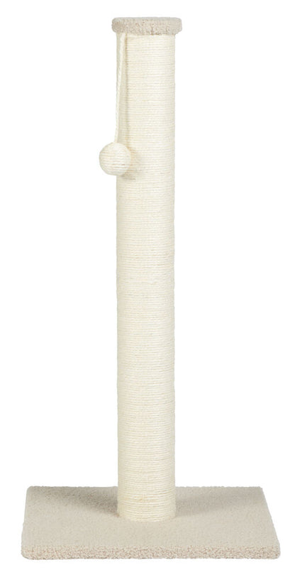 Klöspelare med boll 38,5x38,5x80 cm Off-white Sisal Stor