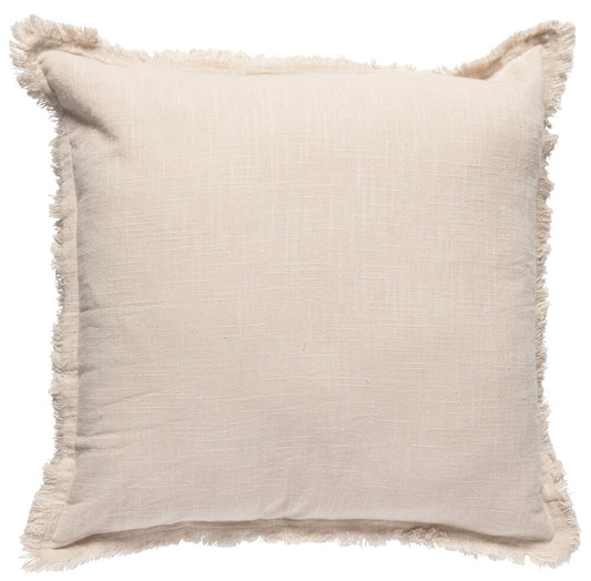 Kuddfodral Elsaform Beige Bomull Fransar passar 50x50 cm