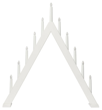 Adventsljusstake Mora 11 lampor Vit