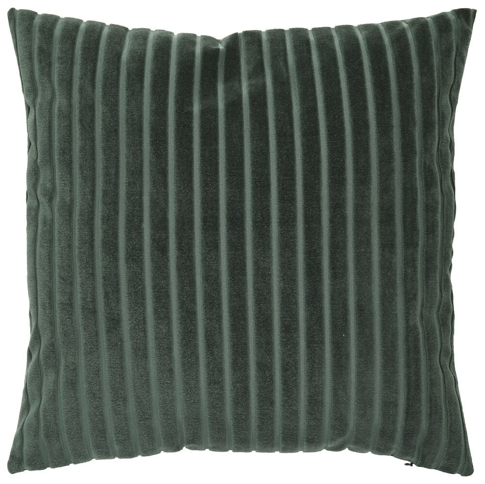 Kuddfodral Line Mörkgrön Polyestersammet Passar innerkudde 50x50 cm