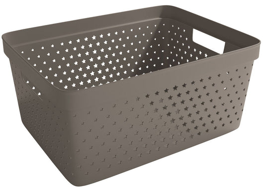 Förvaringskorg Star 35,8x27,1x16 cm 13 liter Beige Plast