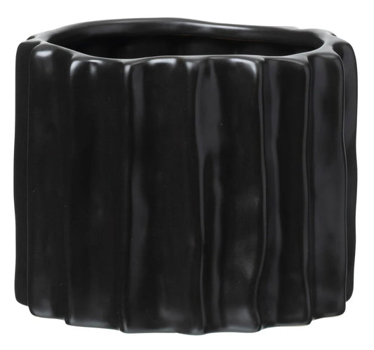 Kruka Ellie 15 cm Svart Stengods