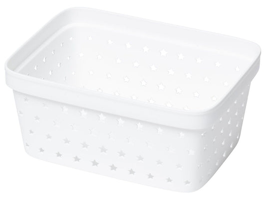 Förvaringskorg Star 16,6x12,5x7,5 cm 1 liter Vit Plast