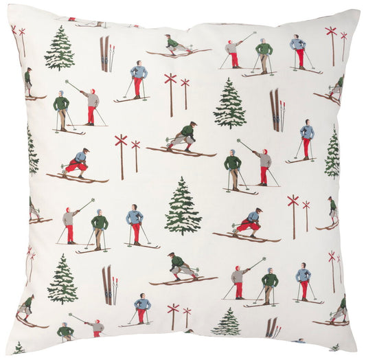 Kuddfodral Skiers Vit Bomull Passar innerkudde 50x50 cm