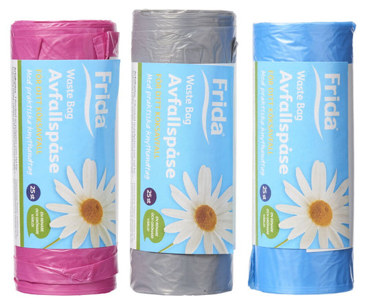 Avfallspåse Frida 25 l 25 -pack Multifärgad Med handtag
