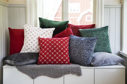 Kuddfodral Fia Röd Polyester Passar 50x50 cm