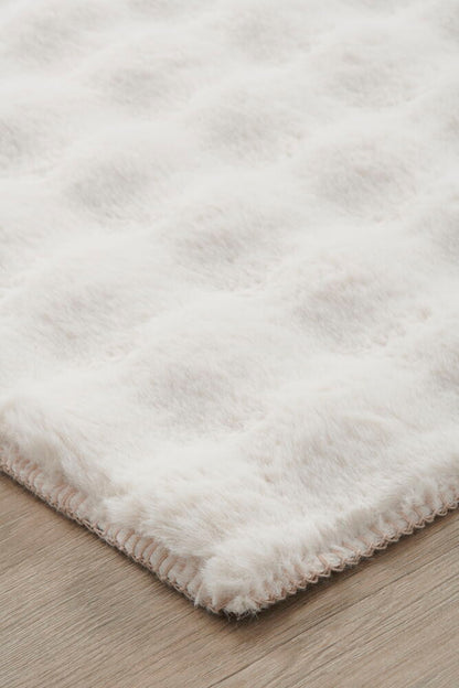 Matta Konstpäls Paula 160x230 cm Ljusbeige Polyester