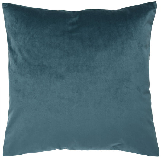 Kuddfodral Viola Petrol Polyestersammet Passar 50x50 cm