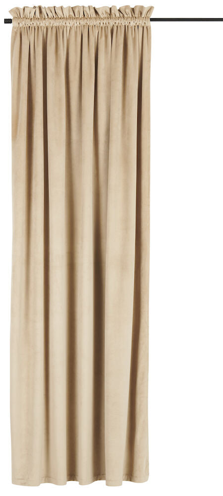 Gardinlängd Viola 135x240 cm Sand Polyestersammet 1-pack