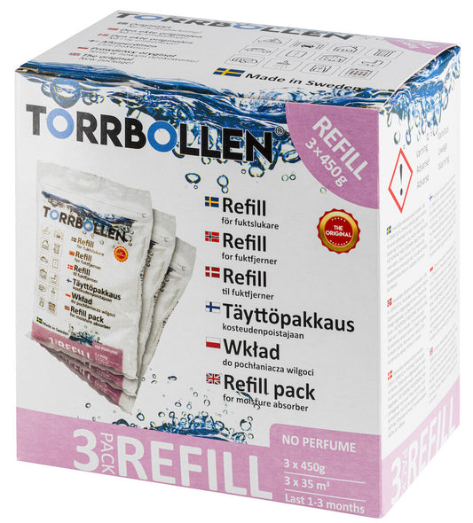 Fuktslukare Torrbollen 3 -pack Refill