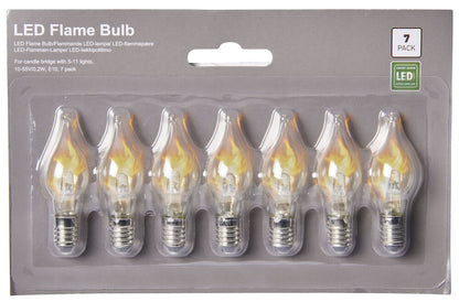 Reservlampa LED Flame 10-55V/0,2W, E10, 7 -pack