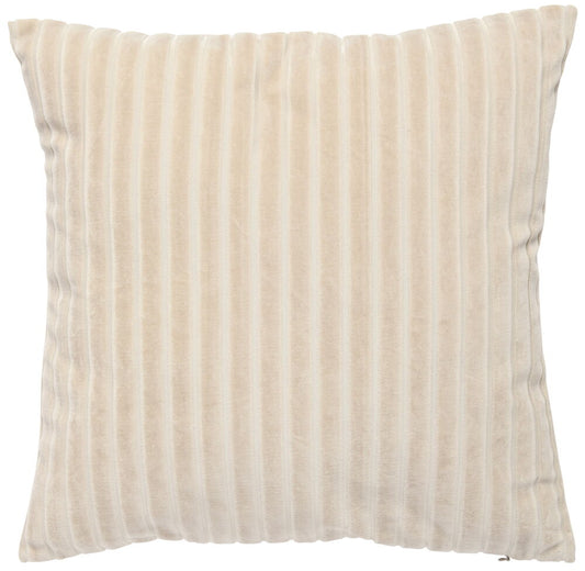 Kuddfodral Line Beige Polyestersammet Passar innerkudde 50x50 cm