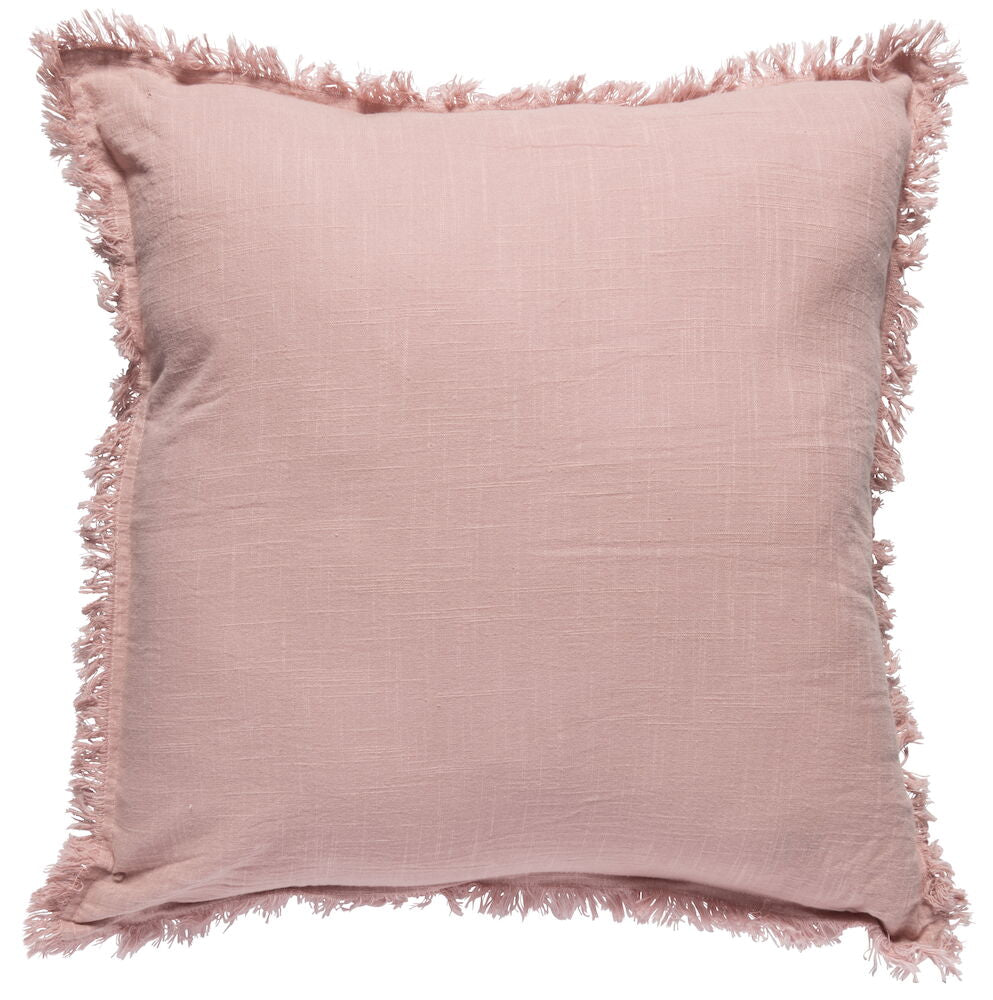 Kuddfodral Elsaform Dusty Pink Bomull Fransar passar 50x50 cm