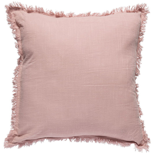 Kuddfodral Elsaform Dusty Pink Bomull Fransar passar 50x50 cm