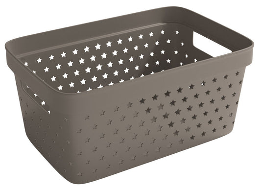 Förvaringskorg Star 26,3x17,4x12 cm 4,5 liter Beige Plast