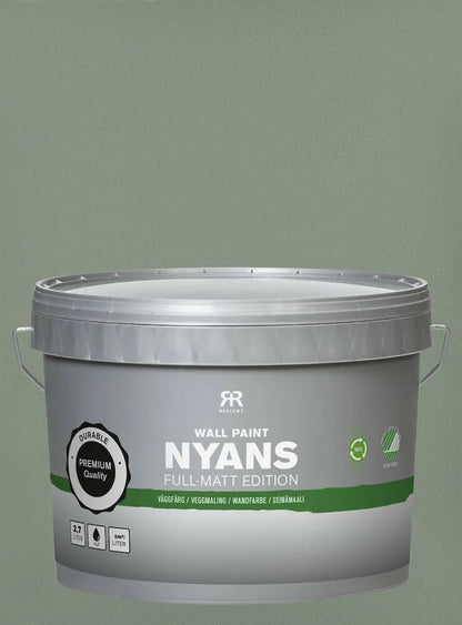 Väggfärg Nyans Full Matt Edition 2,7 liter Metro Green Närmaste NCS-kod: S5005-G50Y