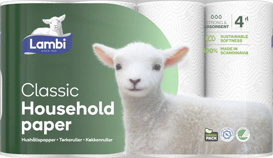 Hushållspapper Lambi 4 -pack