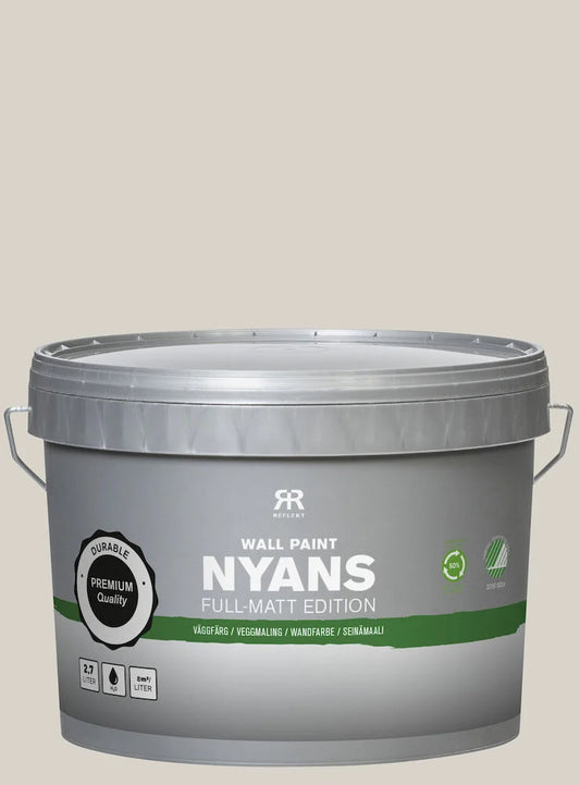 Väggfärg Nyans Full Matt Edition 2,7 liter Mountain mist Närmaste NCS-kod S1502-Y