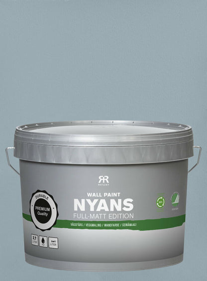Väggfärg Nyans Full Matt Edition 2,7 liter Denim Närmaste NCS code:S3010-R90B