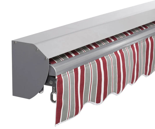 Skydd för terrassmarkis 363 cm Grå Aluminium