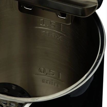 Vattenkokare Kitchen Gear 1,5 l Svart EKDW24