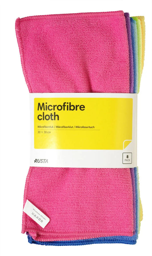 Mikrofiberduk 8 -pack Blandade färger