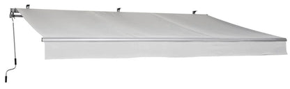 Terrassmarkis med vev 355x250 cm Ljusgrå
