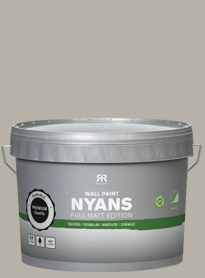 Väggfärg Nyans Full Matt Edition 2,7 liter Soft Shadow Närmaste NCS-kod S3502-Y