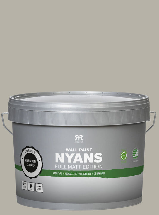 Väggfärg Nyans Full Matt Edition 2,7 liter Soft Shadow Närmaste NCS-kod S3502-Y