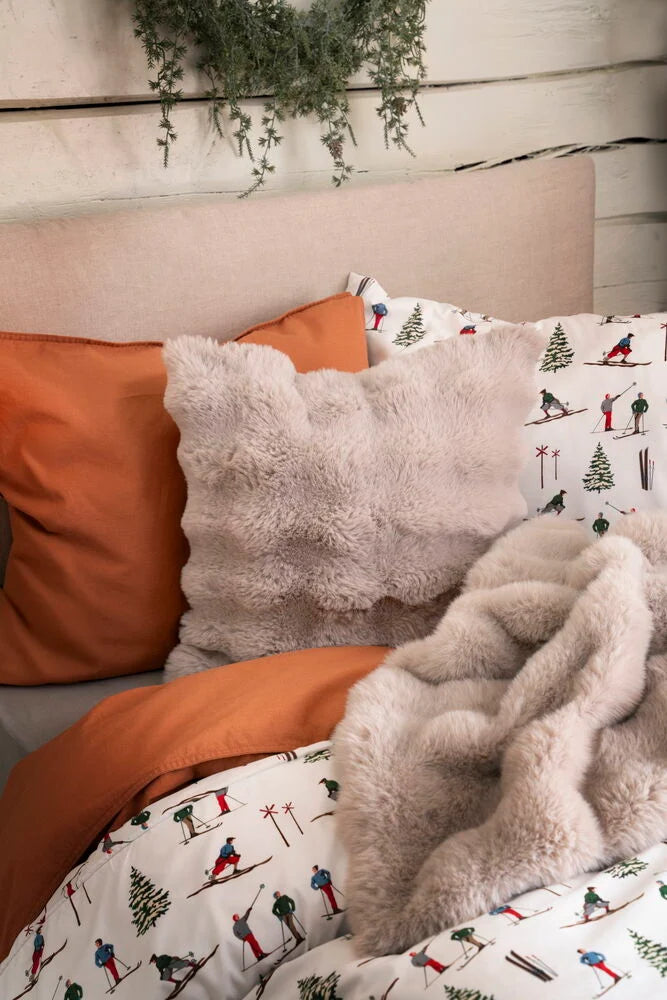 Kuddfodral Fluff Beige Polyester Passar innerkudde 50x50 cm