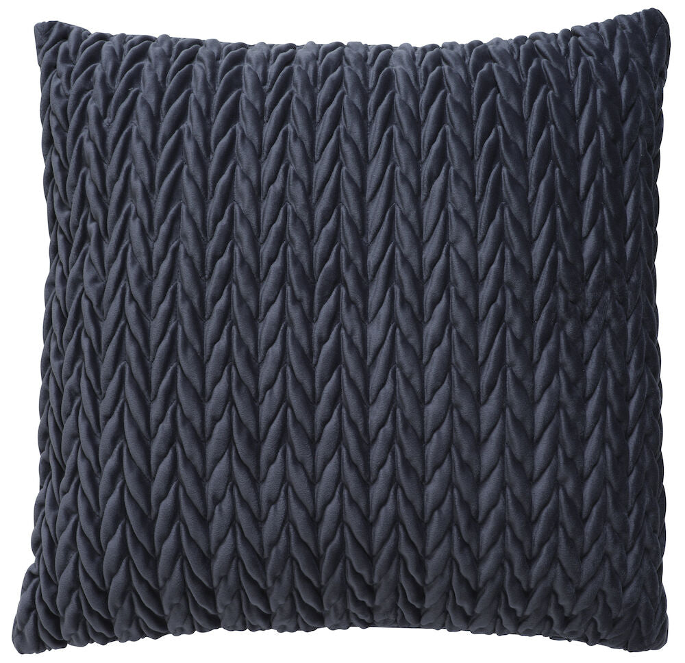 Prydnadskudde Twist 43x43 cm Grå Polyestersammet