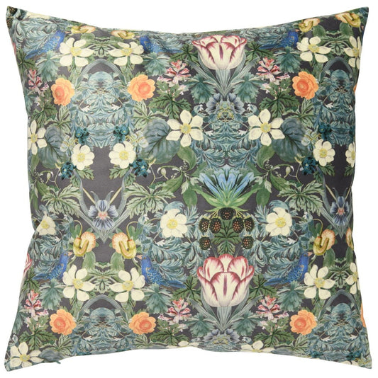 Kuddfodral Lily Granitgrå Polyestersammet Passar innerkudde 50x50 cm