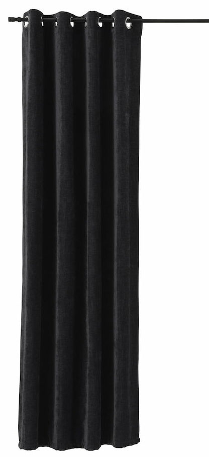 Gardinlängd Vintage 135x220 cm 1 -pack Svart Polyestersammet
