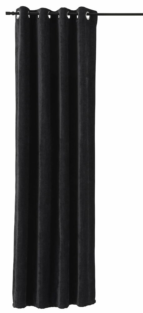 Gardinlängd Vintage 135x220 cm 1 -pack Svart Polyestersammet