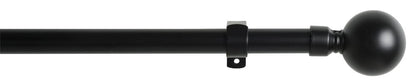 Gardinstångset Rut 110–210 cm Svart Stål
