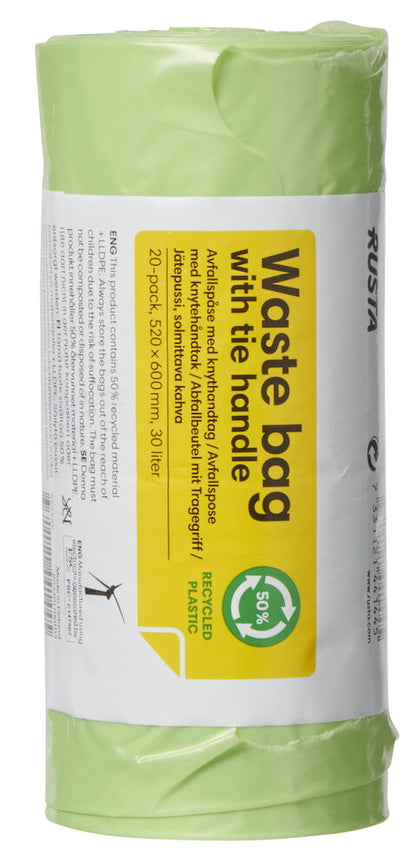 Avfallspåse 30 l 20 -pack Neon Med handtag