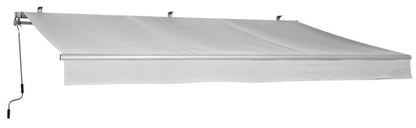 Terrassmarkis med vev 445x300 cm Ljusgrå