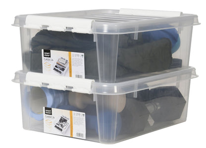 Förvaringslåda med lock Smartstore 50x39x18 cm, 21 l Classic 24