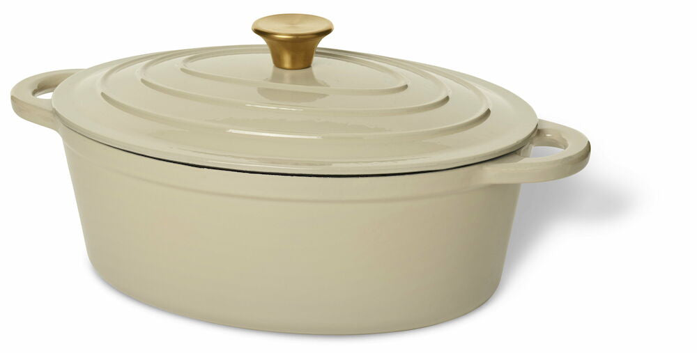 Gjutjärnsgryta 5 l Beige Gjutjärn