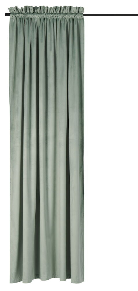Gardinlängd Vivi 135x220 cm Dusty Green Polyestersammet 1-pack