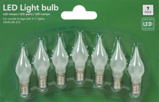 Reservlampa LED 10-55V/0.2W, E 10, 7-pack LED