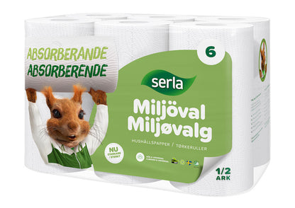 Hushållspapper Serla 6 -pack