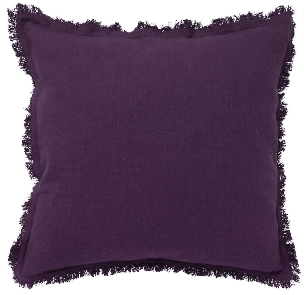 Kuddfodral Elsaform Blackberry Bomull Fransar passar 50x50 cm