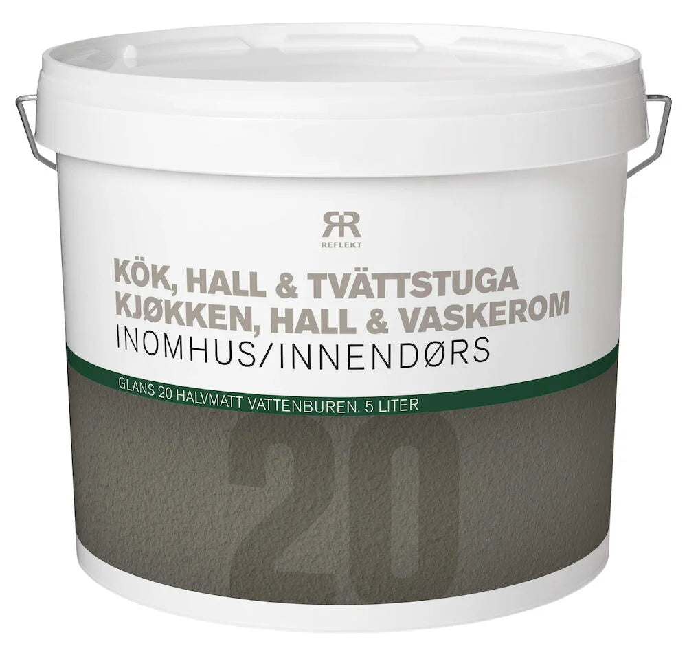 Väggfärg, kök/hall/tvättstuga 4,5 liter White Närmaste NCS-kod: S0500-N