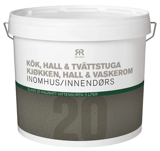 Väggfärg, kök/hall/tvättstuga 4,5 liter White Närmaste NCS-kod: S0500-N